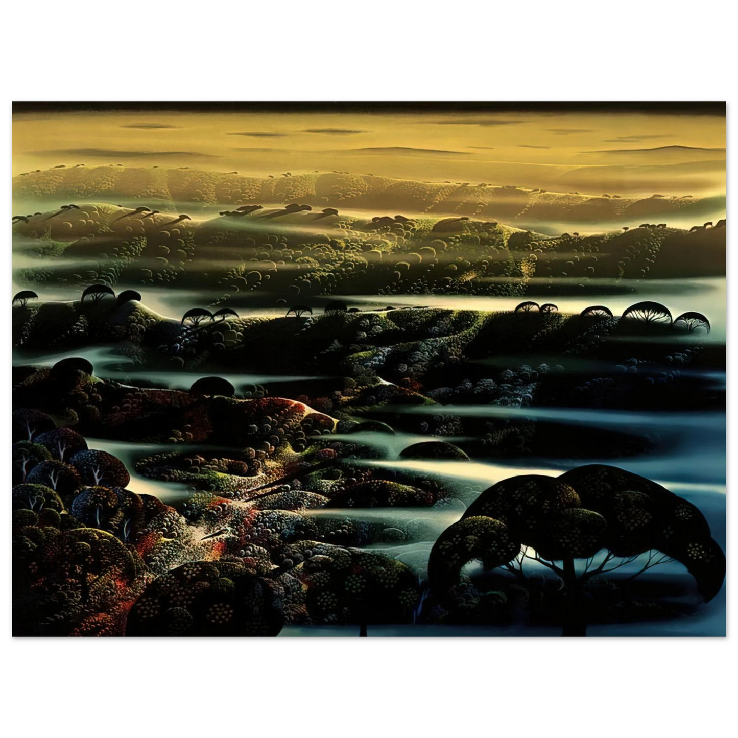 Eyvind Earle - The Valley's Wild  75x100 cm / 30x40inches Fine Art Poster