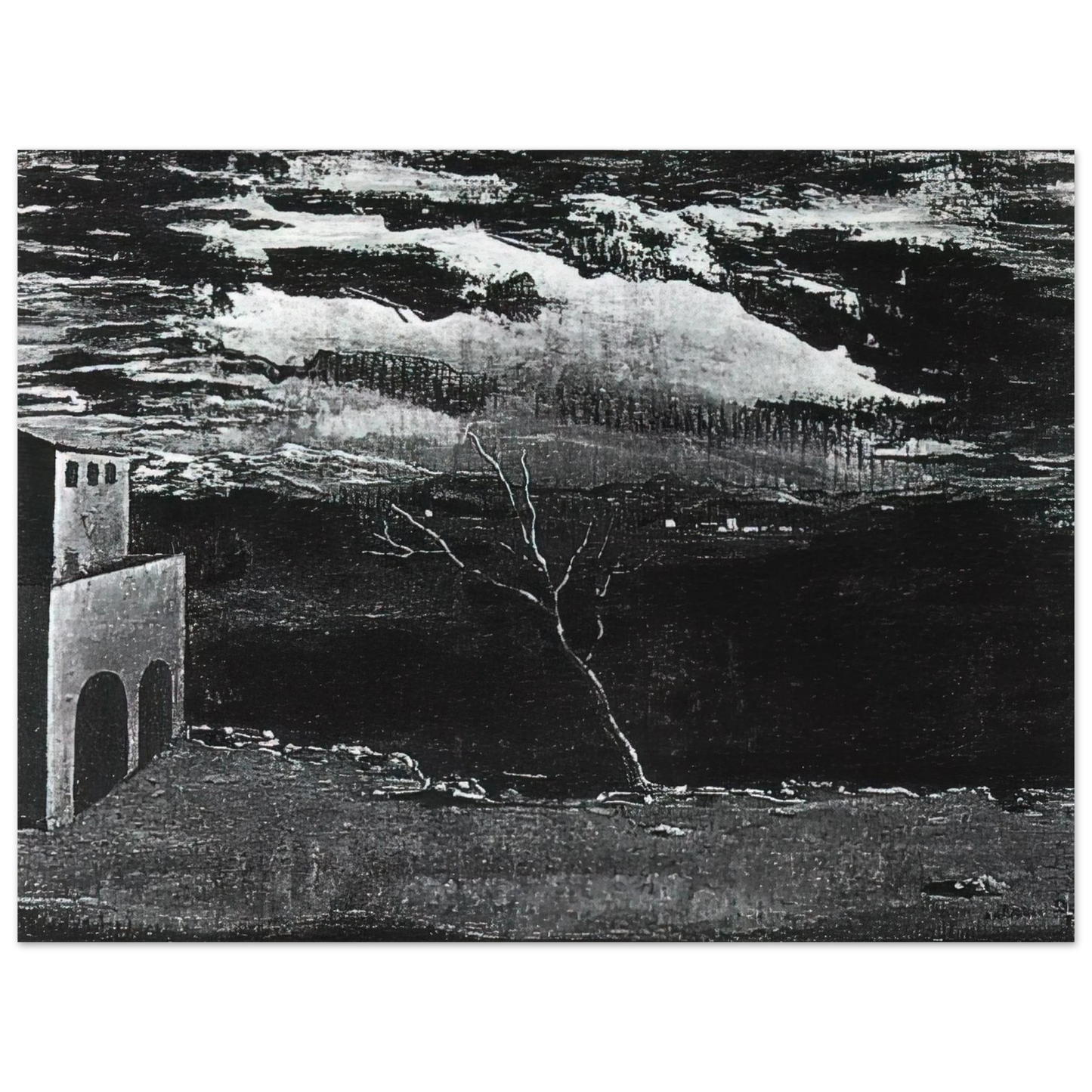 Salvador Dali - LANDSCAPE NEAR AMPURDAN  75x100 cm / 30x40inches Fine Art Poster
