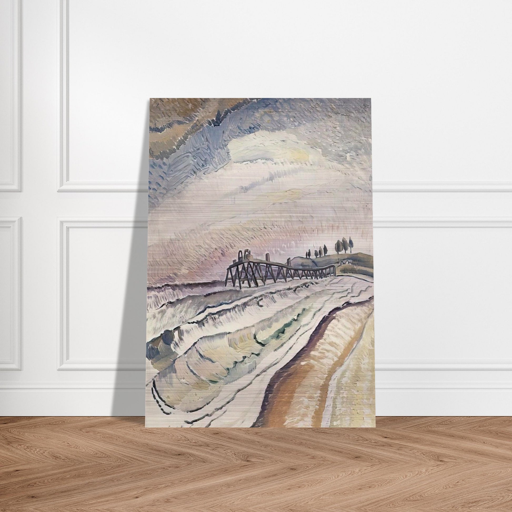 Bulli Pier, South Coast - 1931 - Grace Cossington Smith Brushed Aluminum Print - 70x100 cm / 28x40 inches | Grace Cossington Smith Aluminum Print | Grace Cossington Smith Prints
