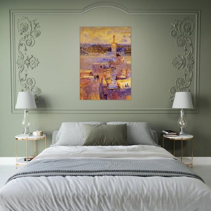 VIEW OF MEKNES MOROCCO - Theo van Rysselberghe Brushed Aluminum Print - 70x100 cm / 28x40 inches | Theo van Rysselberghe Aluminum Print | Theo van Rysselberghe Prints