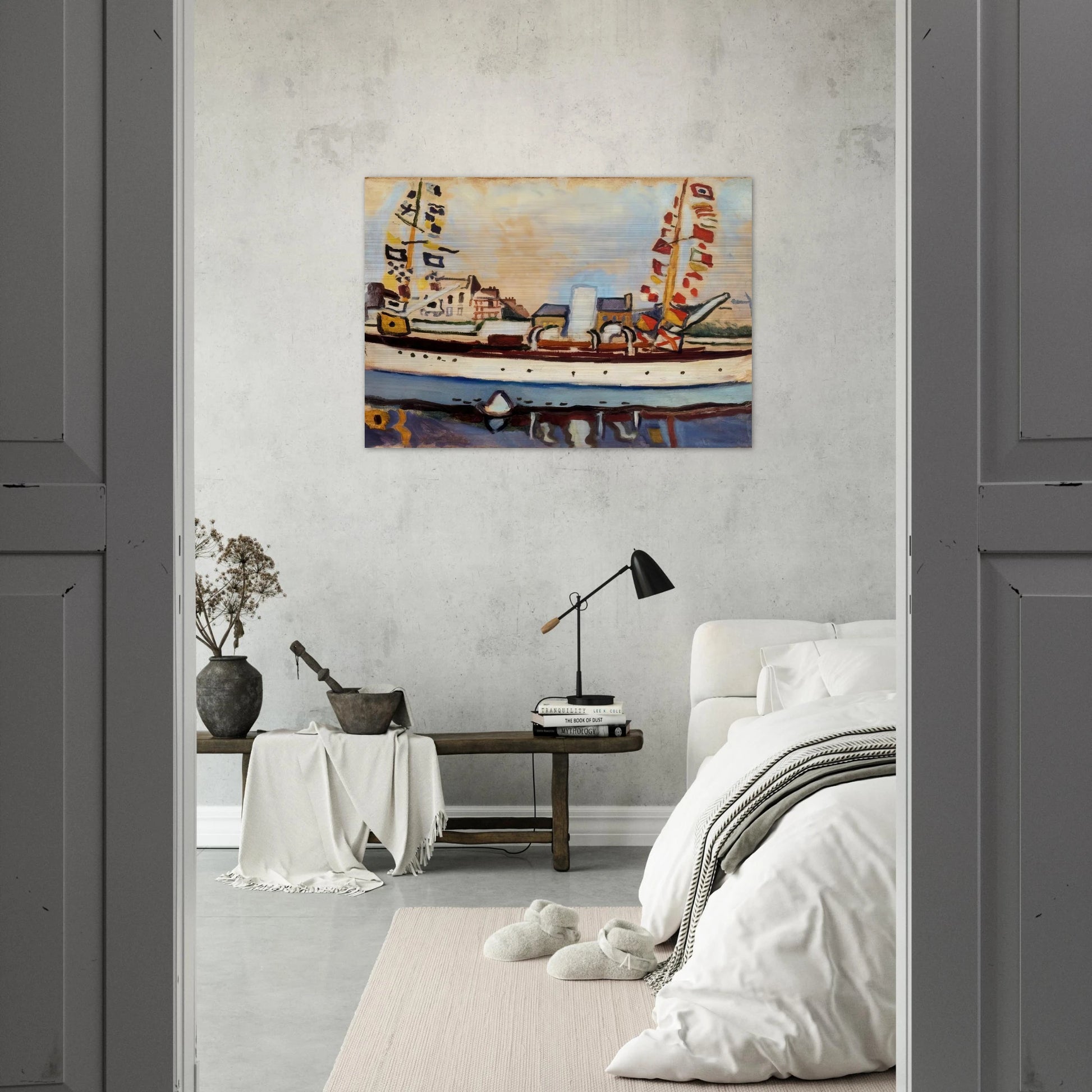 THE ENGLISH YACHT 1906 - Raoul Dufy Brushed Aluminum Print - 70x100 cm / 28x40 inches | Raoul Dufy Aluminum Print | Raoul Dufy Prints
