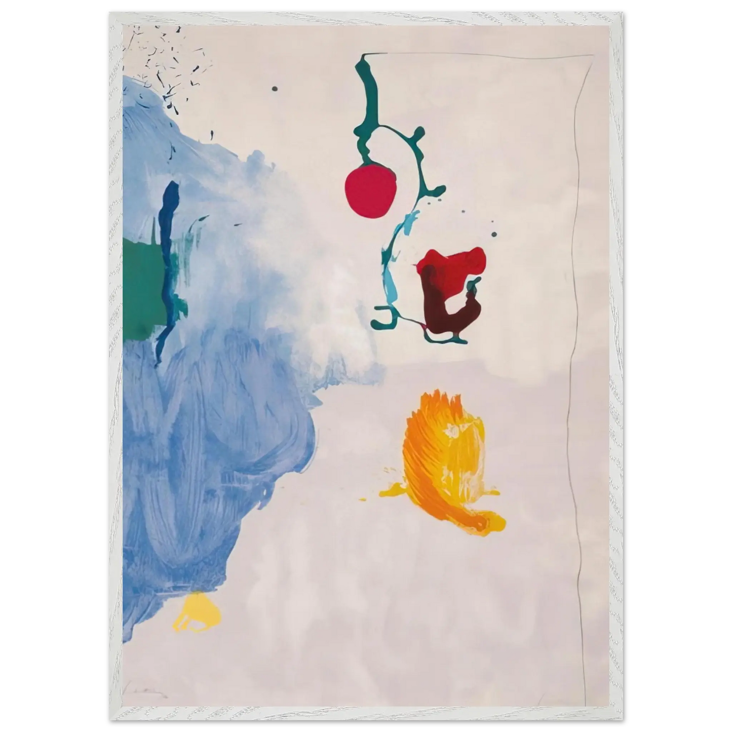 Helen Frankenthaler - Eve - 1995 Wall art - A3 (29.7 x 42  cm) - Premium Wooden Framed Poster With Fine Art Paper - White frame