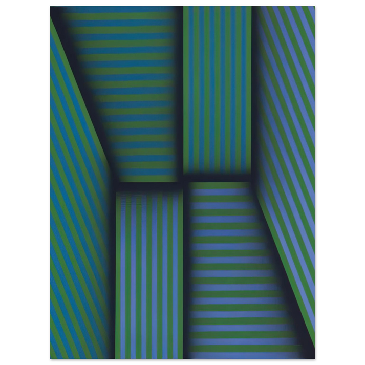 Omar Rayo - Scarlatti's Garden - Op Art  75x100 cm / 30x40inches Fine Art Poster