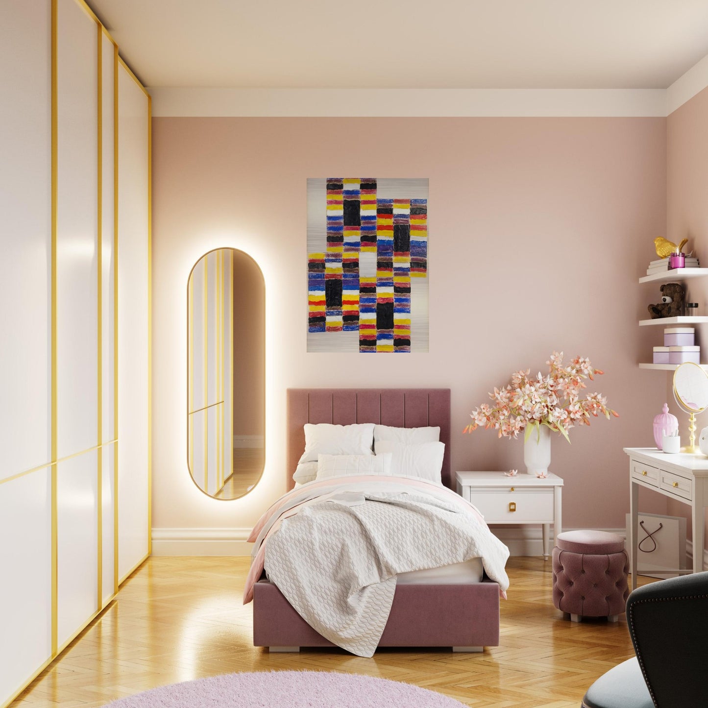 Ascending I - 1958 - Alfred Jensen Brushed Aluminum Print - 70x100 cm / 28x40 inches | Alfred Jensen Aluminum Print | Alfred Jensen Prints