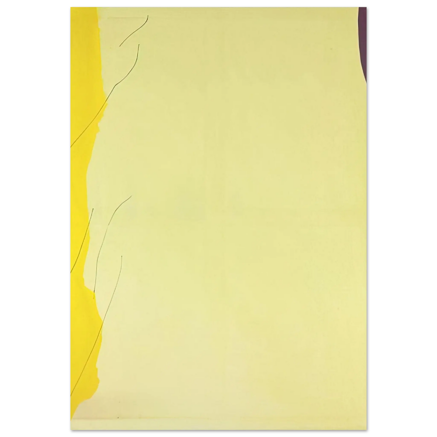 Helen Frankenthaler - Distillation - 1973 Wall art - 21x29.7 cm / 8x12" - Premium Wooden Framed Poster With Fine Art Paper - Black frame