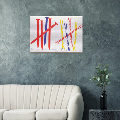 Ten Days - James Rosenquist Brushed Aluminum Print - 70x100 cm / 28x40 inches | James Rosenquist Aluminum Print | James Rosenquist Prints