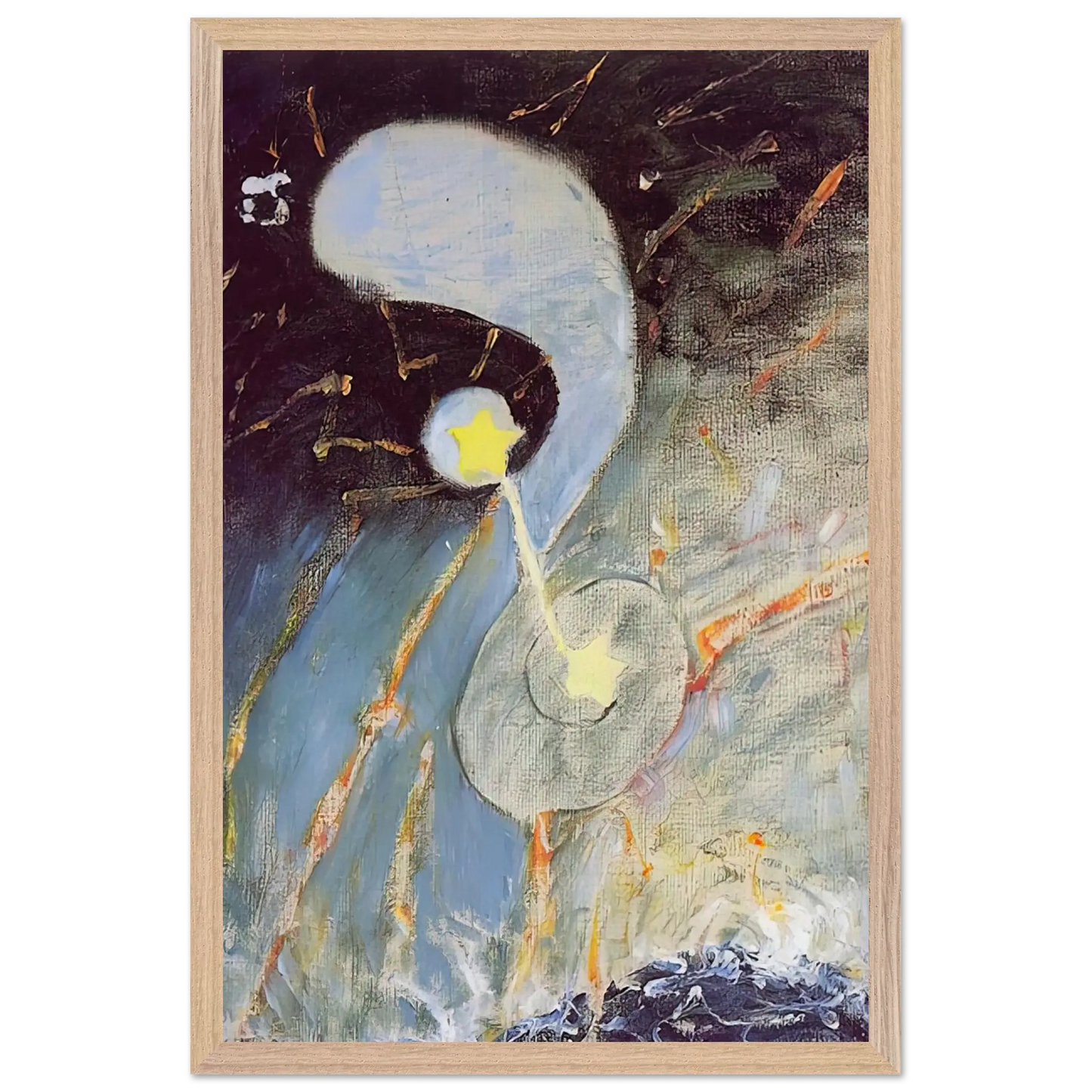 Hilma af Klint - CHAOS NR 2 1906 Wall art - 27x35 cm / 11x14 Inches - Premium Wooden Framed Poster With Fine Art Paper - Wood frame
