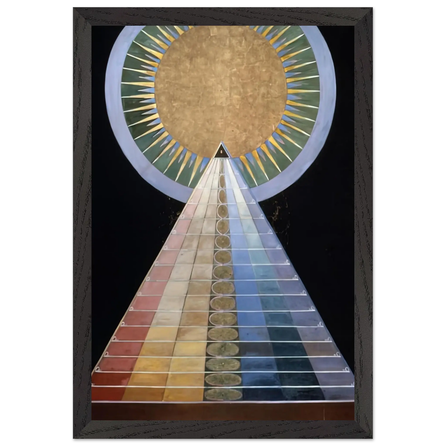 Hilma af Klint - ALTAR PAINTING 1915 Wall art - 50x70 cm / 20x28 Inches - Premium Wooden Framed Poster With Fine Art Paper - Black frame