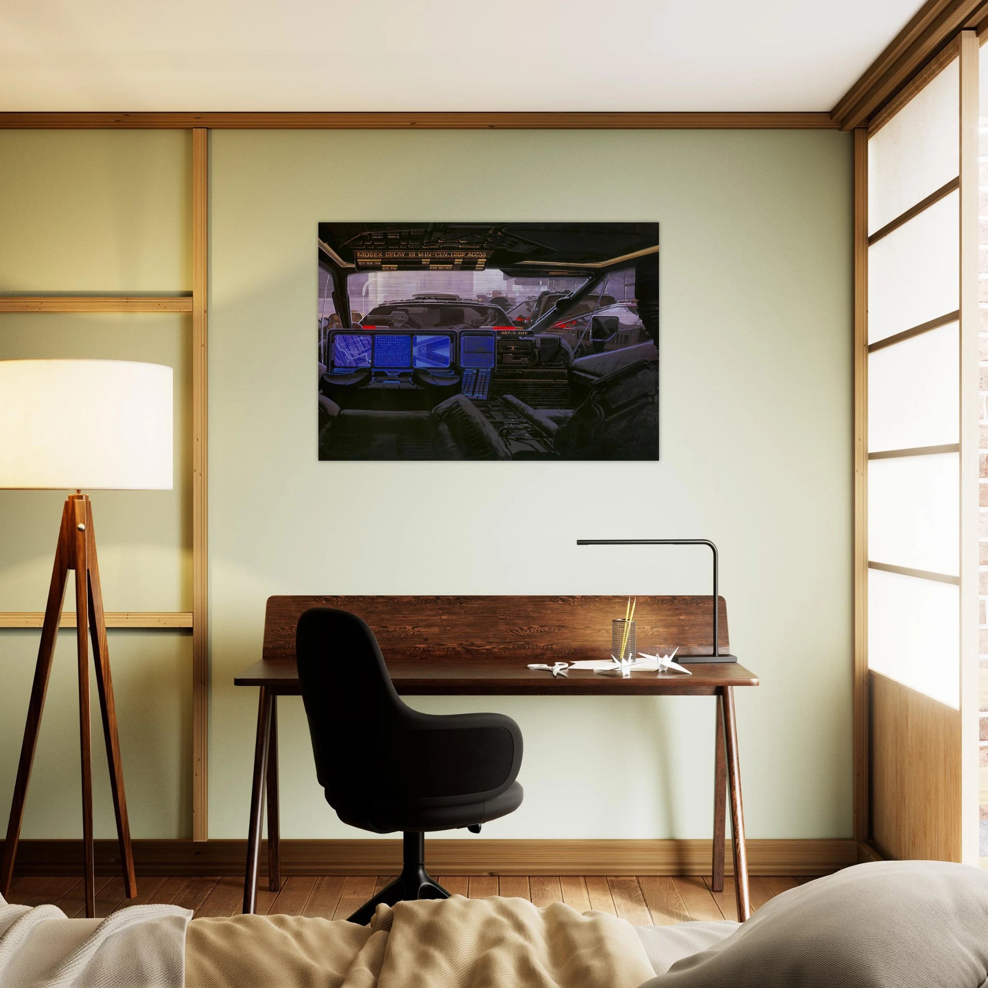 Syd Mead - Syd Mead Brushed Aluminum Print - 70x100 cm / 28x40 inches | Syd Mead Aluminum Print | Syd Mead Prints