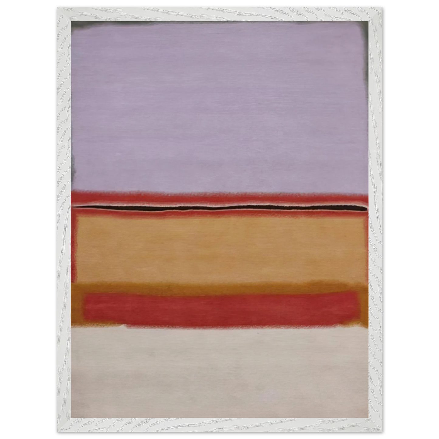 Mark Rothko - Orange over Violet - 1968 Wall Art - 30x40 cm / 12x16 inches - Premium Wooden Framed Poster With Fine Art Paper - Wood frame