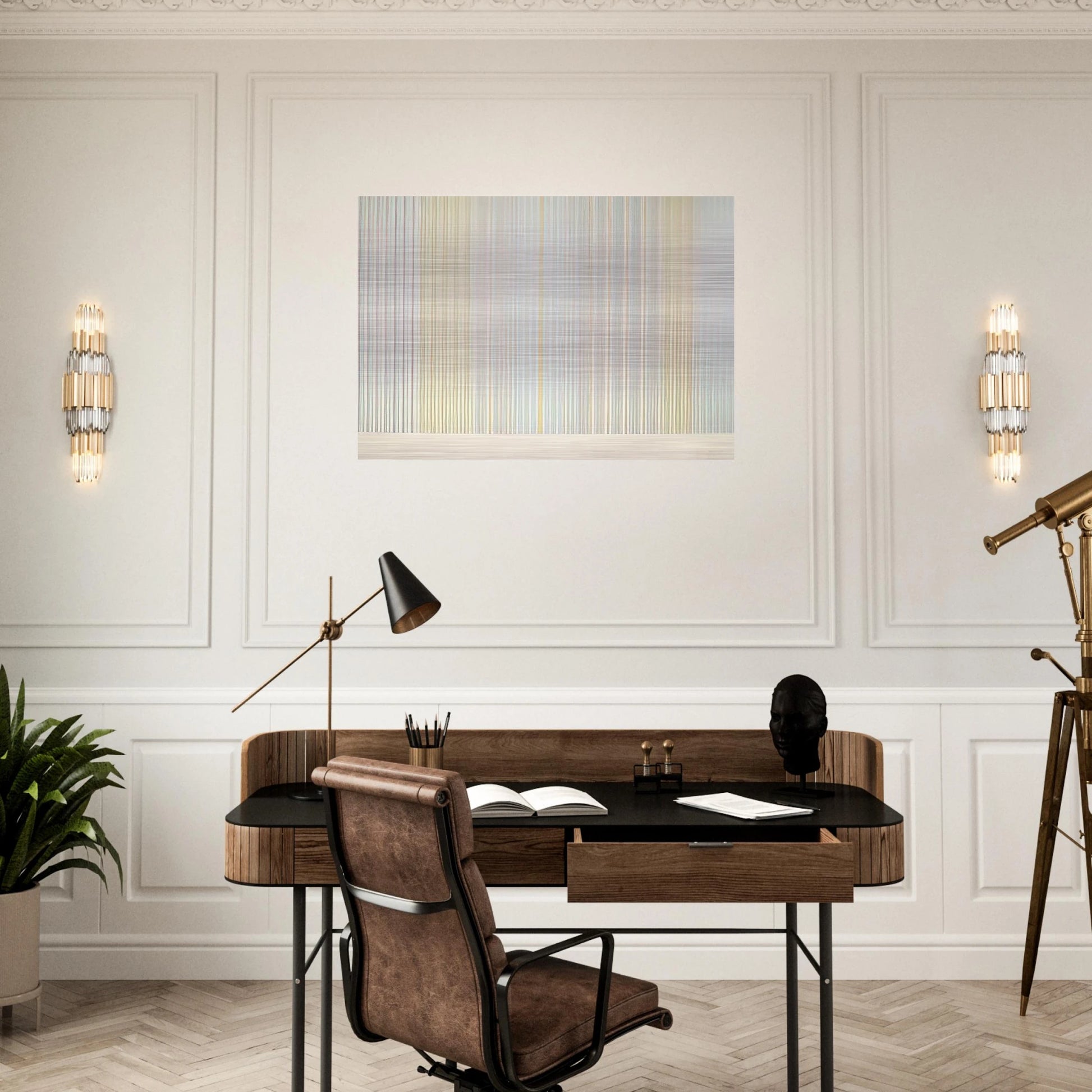 Renoir's Curtain - 1977 - Gene Davis Brushed Aluminum Print - 70x100 cm / 28x40 inches | Gene Davis Aluminum Print | Gene Davis Prints