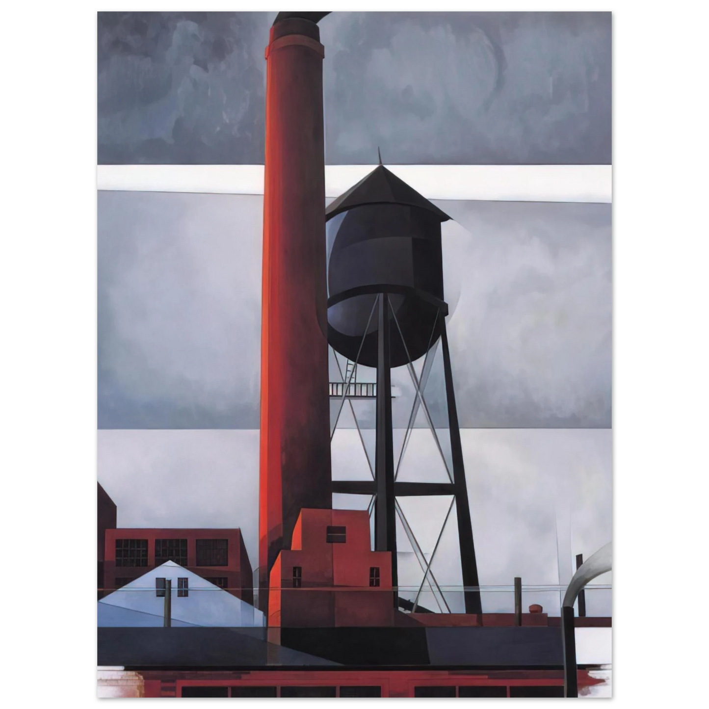 Charles Demuth - Chimney and Water Tower - 1931  75x100 cm / 30x40inches Fine Art Poster