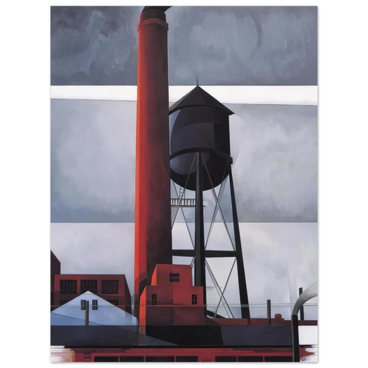 Charles Demuth - Chimney and Water Tower - 1931  75x100 cm / 30x40inches Fine Art Poster