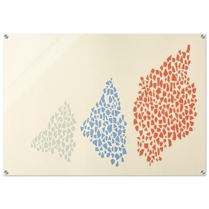 Red, Blue and Grey - Post-Painterly Abstraction - Robert Goodnough Acrylic Print - 70x100 cm / 28x40″ inches