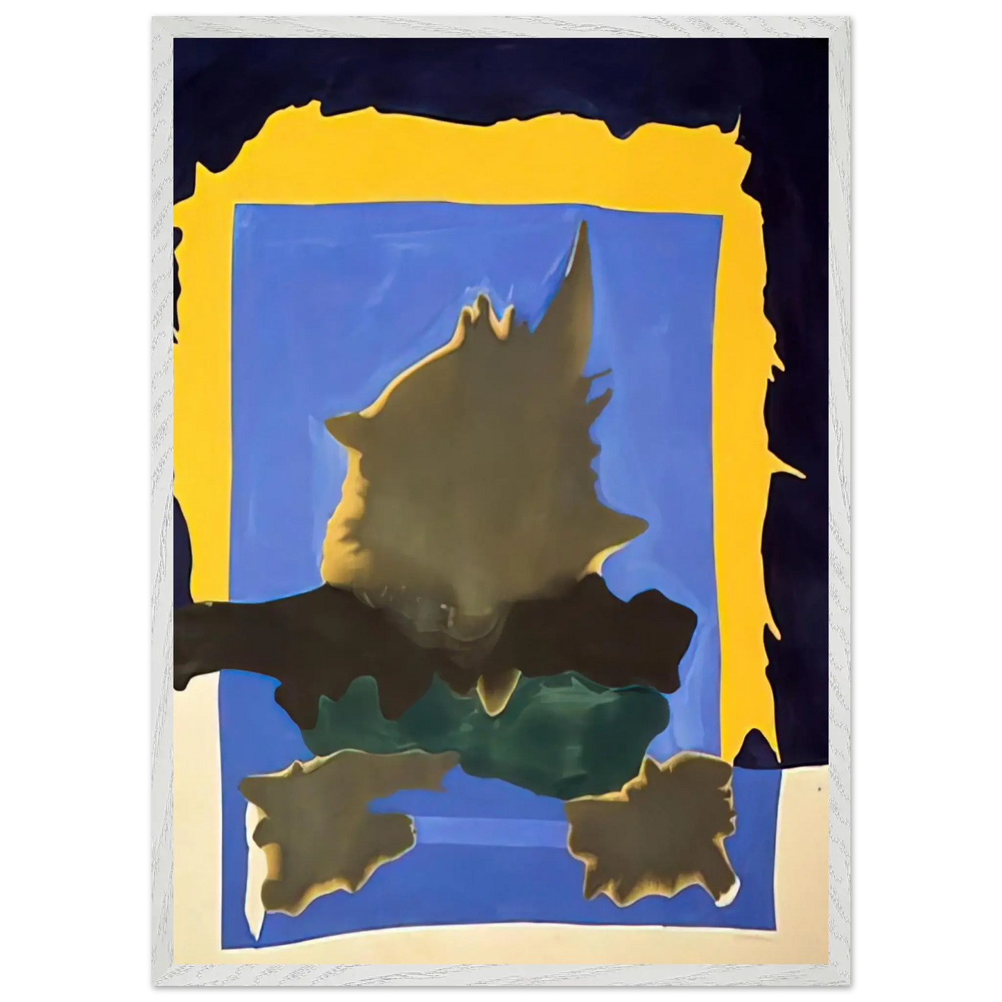 Helen Frankenthaler - Interior Landscape - 1964 Wall art - 60x80 cm / 24x32 Inches - Premium Wooden Framed Poster With Fine Art Paper - Wood frame
