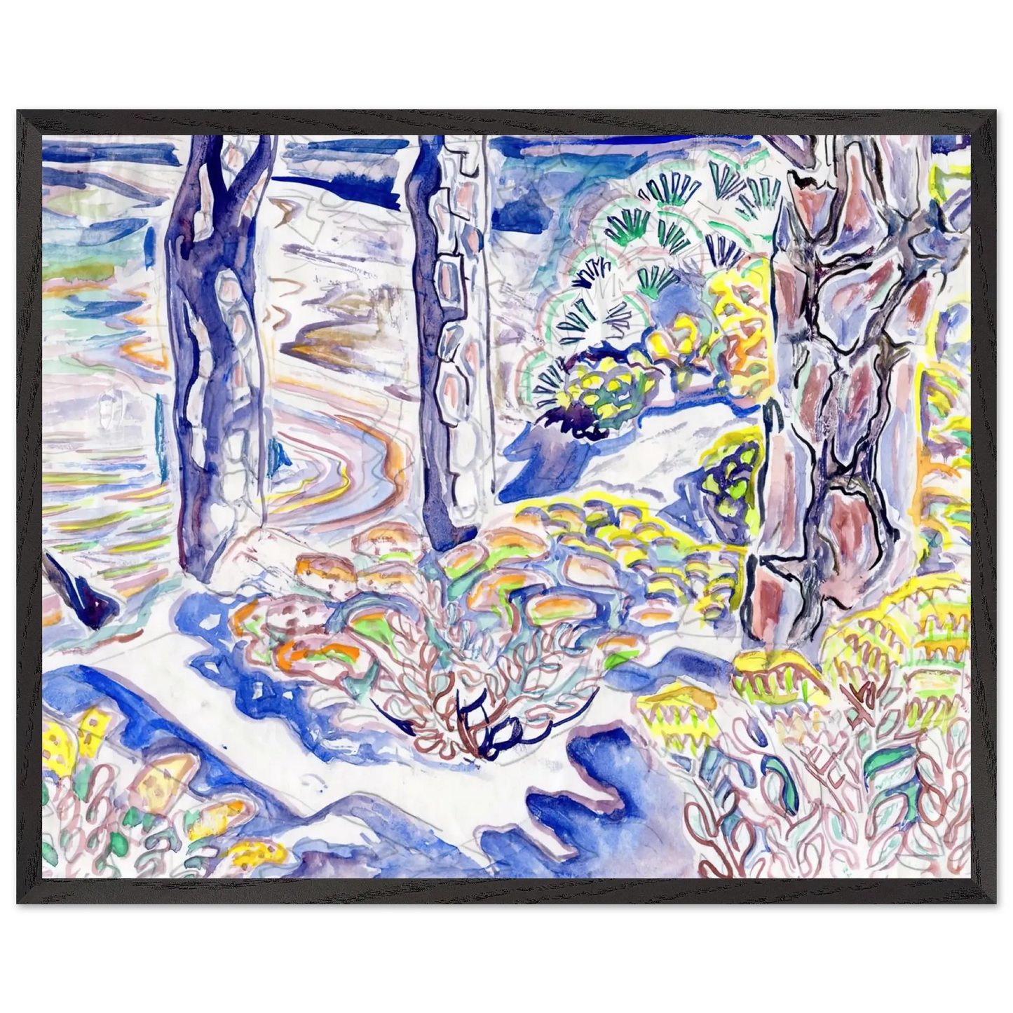 Walter Inglis Anderson - Walter Anderson Wall art - A1 (59.4 x 84.1  cm) - Premium Wooden Framed Poster With Fine Art Paper - Wood frame