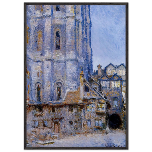 The Cour dAlbane - claude monet 70x100 cm / 28x40 inches Framed Art Print – Black Wooden Frame