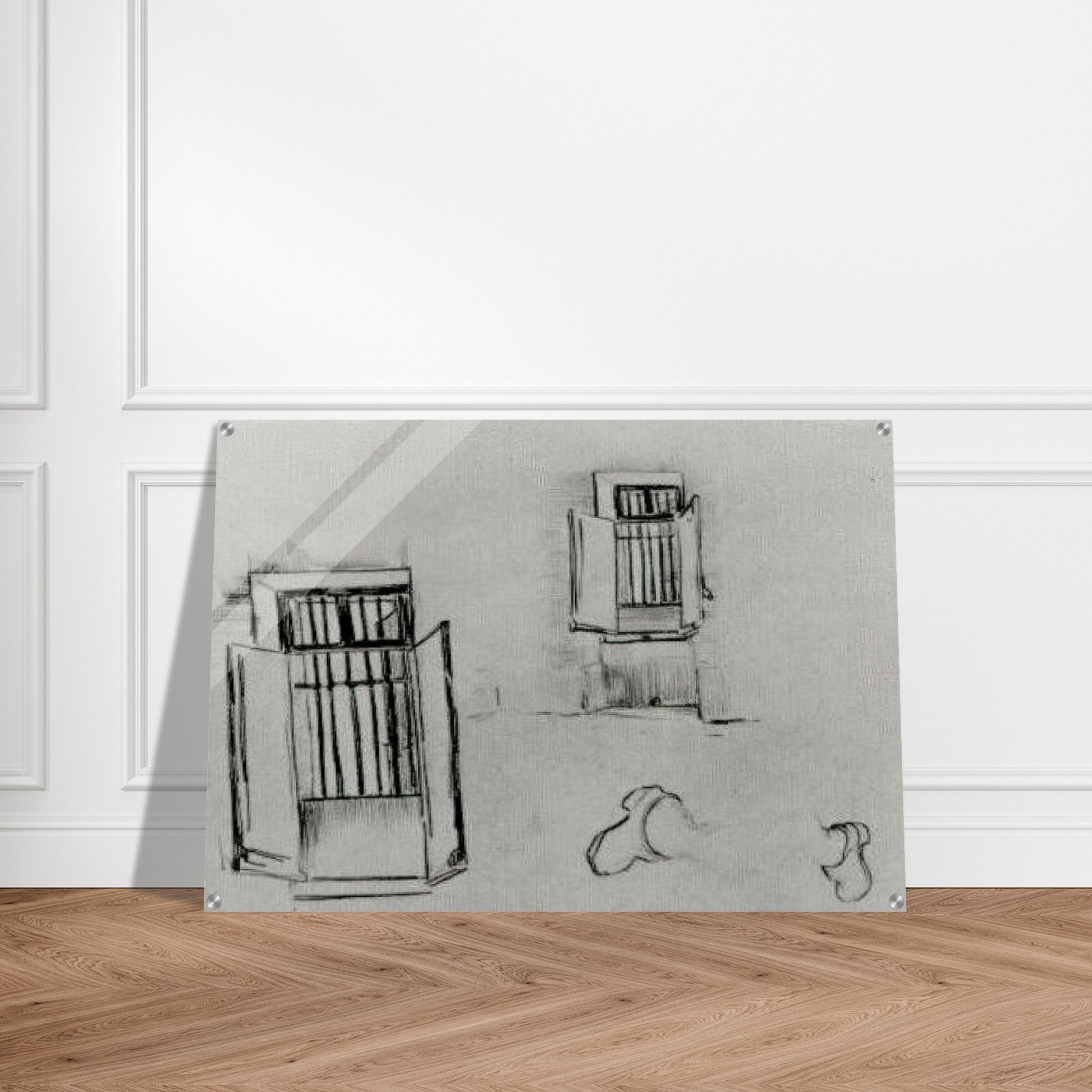 Barred Windows - Vincent van Gogh Acrylic Print - 70x100 cm / 28x40″ inches