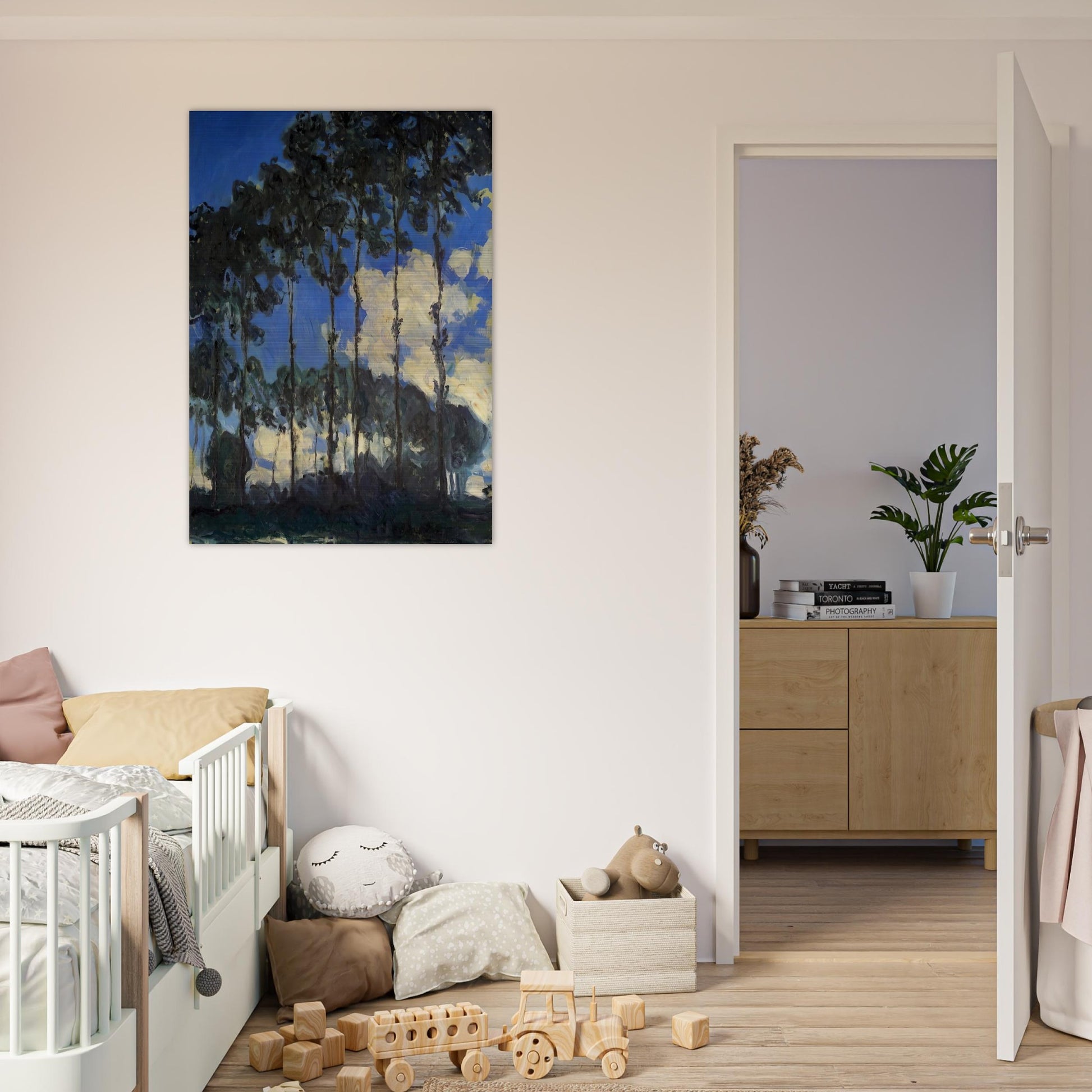 Poplars on the Banks of the Epte - claude monet Brushed Aluminum Print - 70x100 cm / 28x40 inches | claude monet Aluminum Print | claude monet Prints