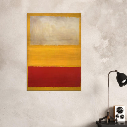No. 13 White, Red on Yellow - Mark Rothko Brushed Aluminum Print - 70x100 cm / 28x40 inches | Mark Rothko Aluminum Print | Mark Rothko Prints