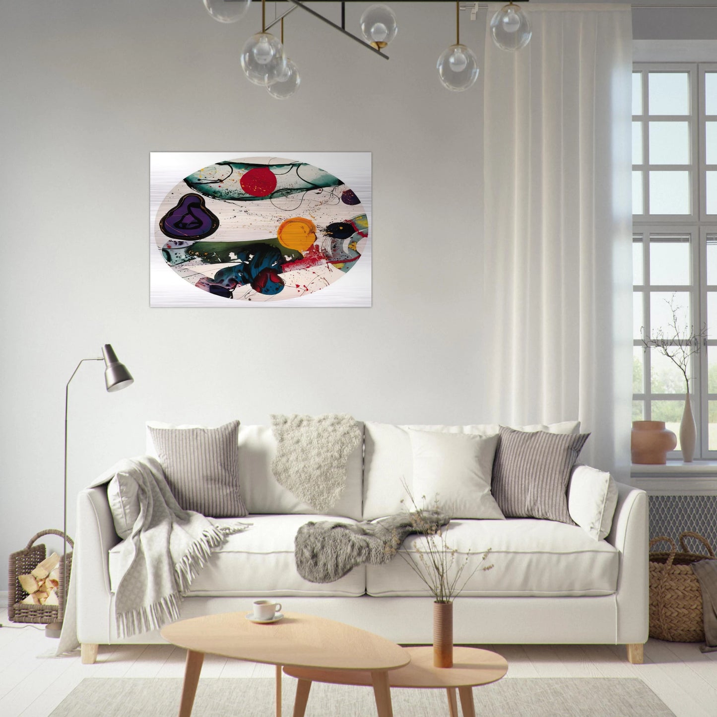 Lollipop  SF88-250  - Sam Francis Brushed Aluminum Print - 70x100 cm / 28x40 inches | Sam Francis Aluminum Print | Sam Francis Prints