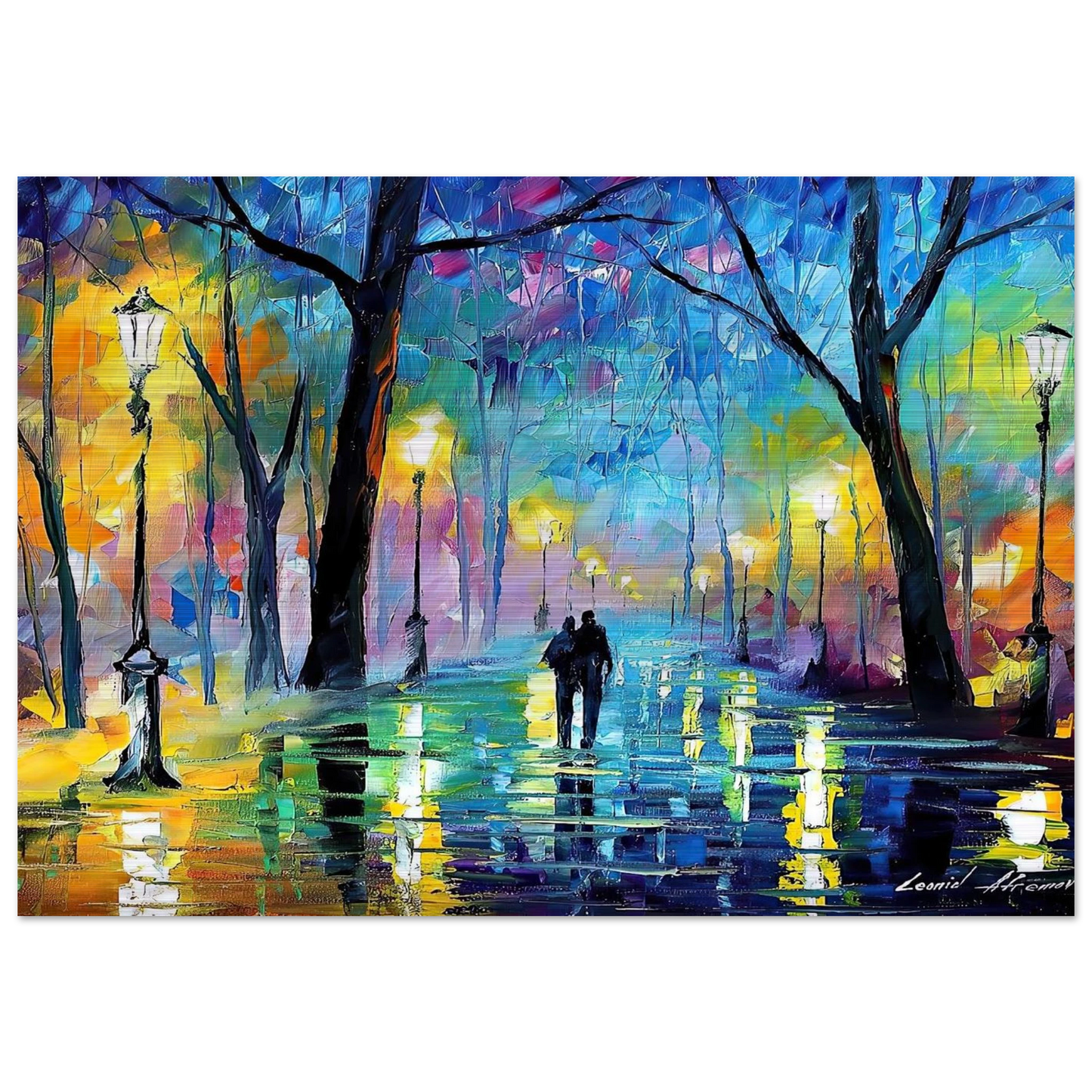 Leonid Afremov - Leonid Afremov Brushed Aluminum Print - 70x100 cm / 28x40 inches | Leonid Afremov Aluminum Print | Leonid Afremov Prints