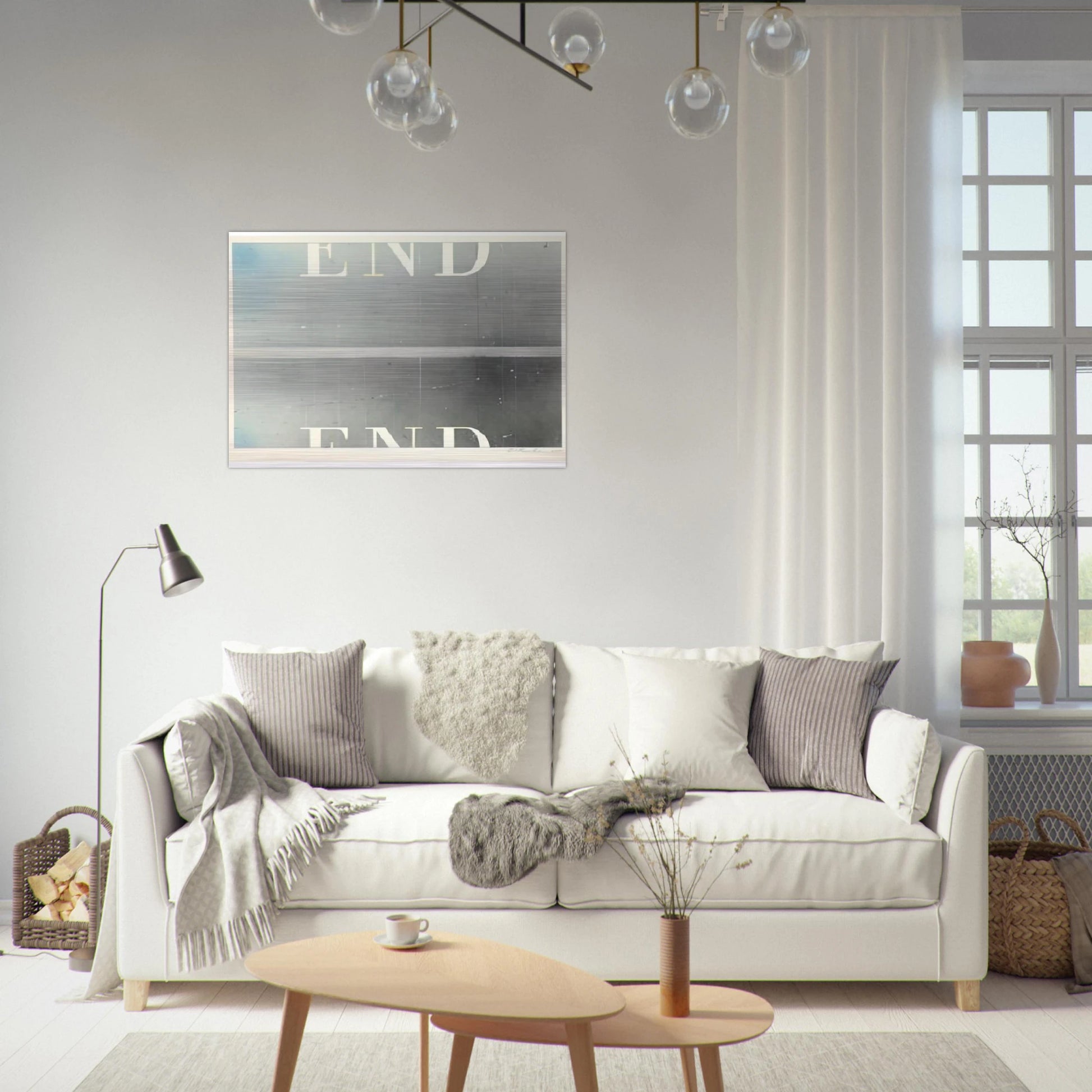 THE END 53 - Edward Ruscha Brushed Aluminum Print - 70x100 cm / 28x40 inches | Edward Ruscha Aluminum Print | Edward Ruscha Prints