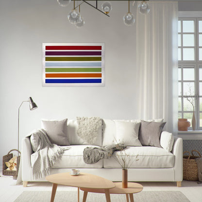 Wall Stripes No. 3 - 1962 - Gene Davis Brushed Aluminum Print - 70x100 cm / 28x40 inches | Gene Davis Aluminum Print | Gene Davis Prints
