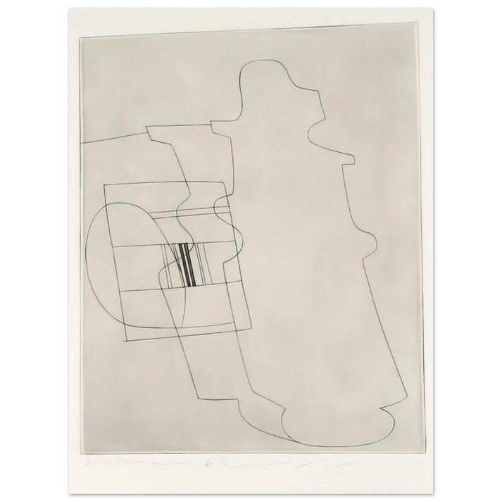 Ben Nicholson - Glass topped bottle - 1967  75x100 cm / 30x40inches Fine Art Poster