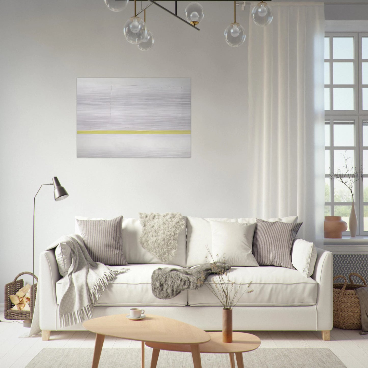 White Sun-Box - 1966 - Theodoros Stamos Brushed Aluminum Print - 70x100 cm / 28x40 inches | Theodoros Stamos Aluminum Print | Theodoros Stamos Prints