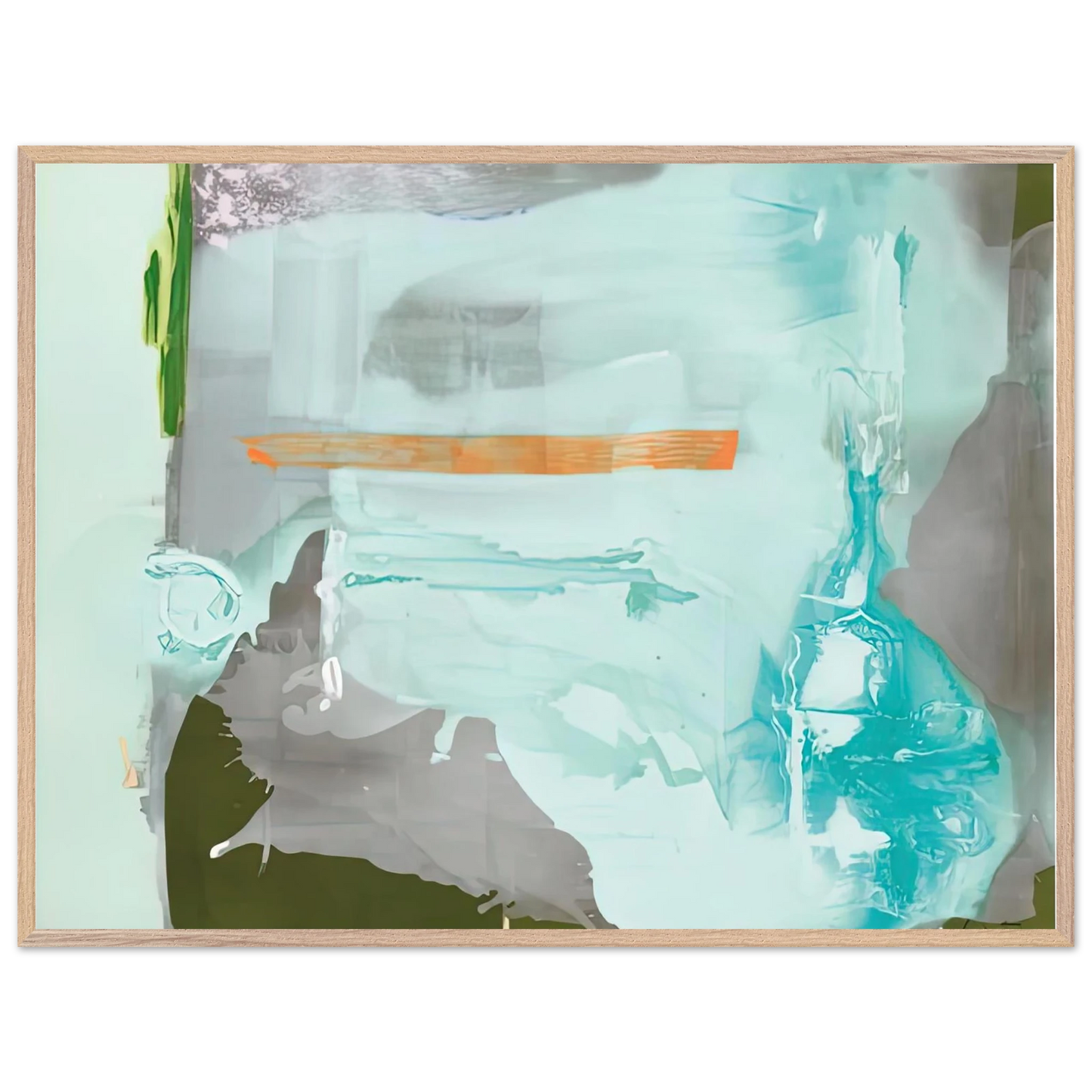 Helen Frankenthaler - Poseidon, 1990- Wall Art - 28x40 inches / 70x70 cm - Canvas (Imperial)-canvas - -