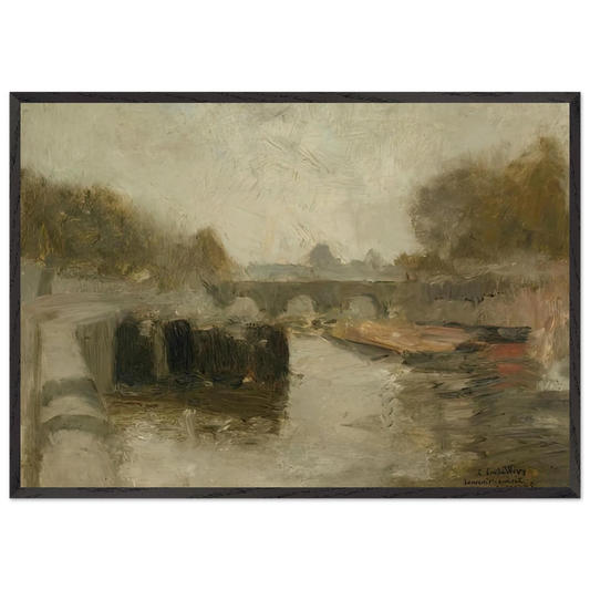 LE PONT 1895 - Henri Matisse 70x100 cm / 28x40 inches Framed Art Print – Black Wooden Frame