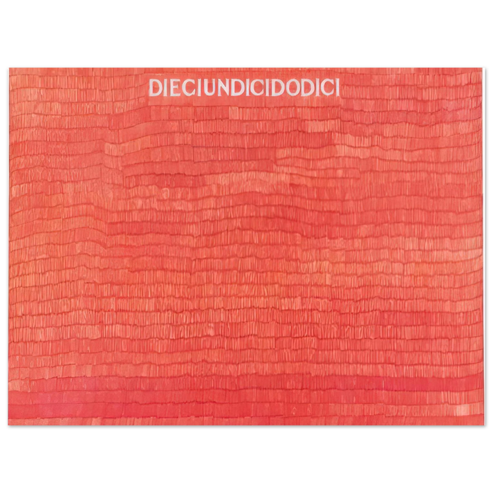 Alighiero Boetti - DIECIUNDICIDODICI 1980  75x100 cm / 30x40inches Fine Art Poster