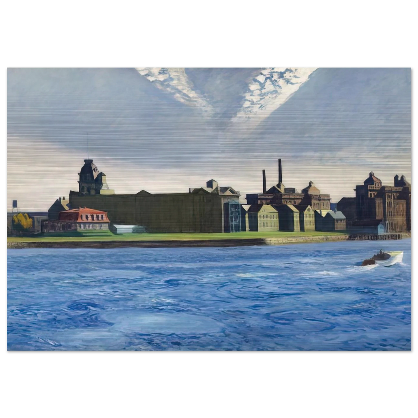 Blackwell s Island - Edward Hopper Brushed Aluminum Print - 70x100 cm / 28x40 inches | Edward Hopper Aluminum Print | Edward Hopper Prints