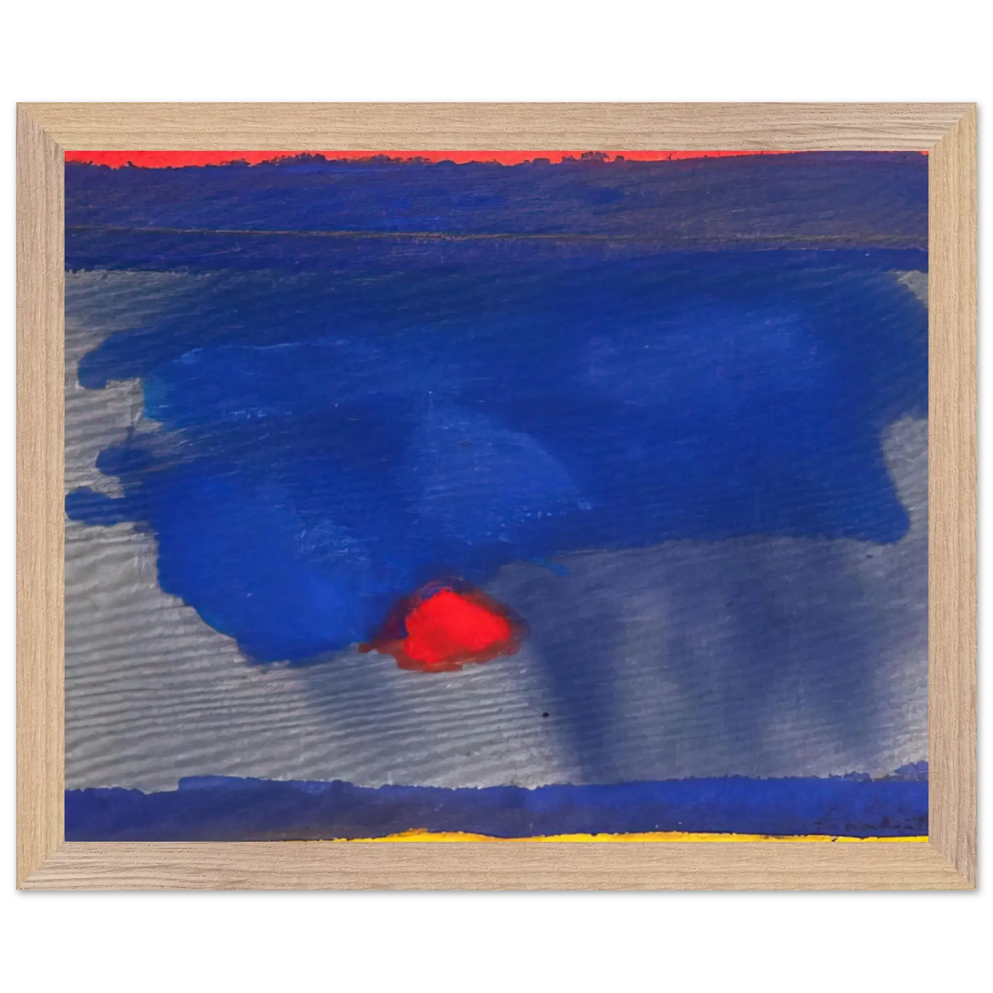 Helen Frankenthaler - Provincetown - 1964 Wall art - 45x60 cm / 18x24 Inches - Premium Wooden Framed Poster With Fine Art Paper - Wood frame