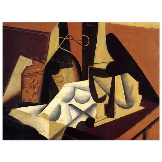 Juan Gris - STILL LIFE WITH WHITE TABLECLOTH 1916  75x100 cm / 30x40inches Fine Art Poster