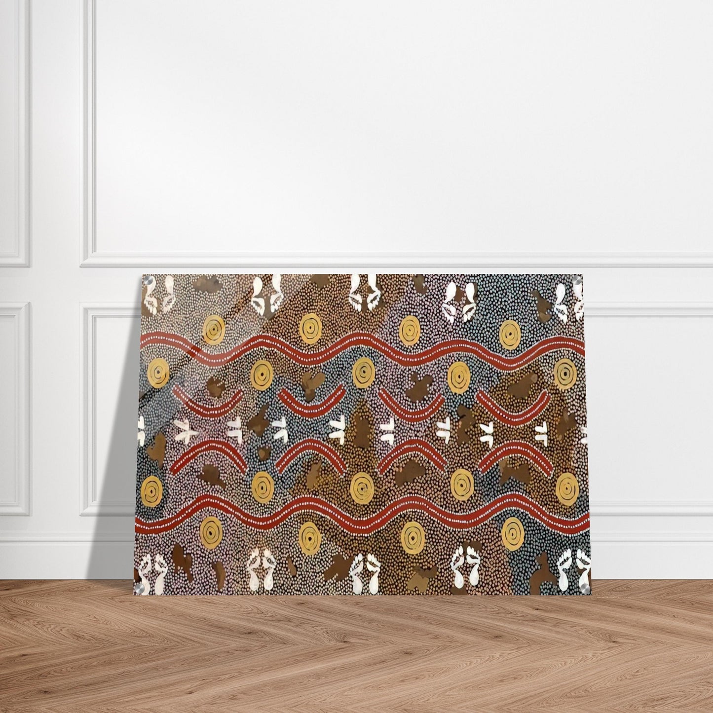 Possum Dreaming - Native Art - Clifford Possum Tjapaltjarri Acrylic Print - 70x100 cm / 28x40″ inches