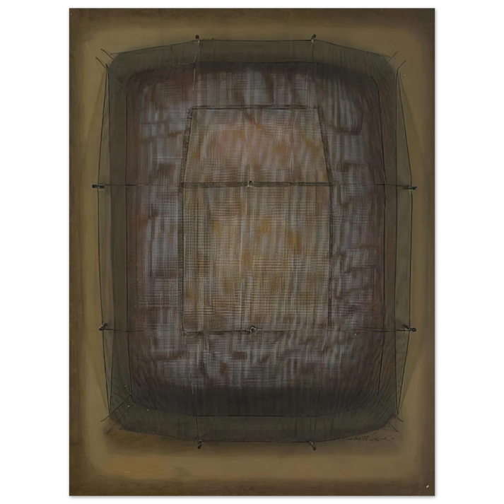 Manuel Rivera - Espejo dorado - Art Informel  75x100 cm / 30x40inches Fine Art Poster