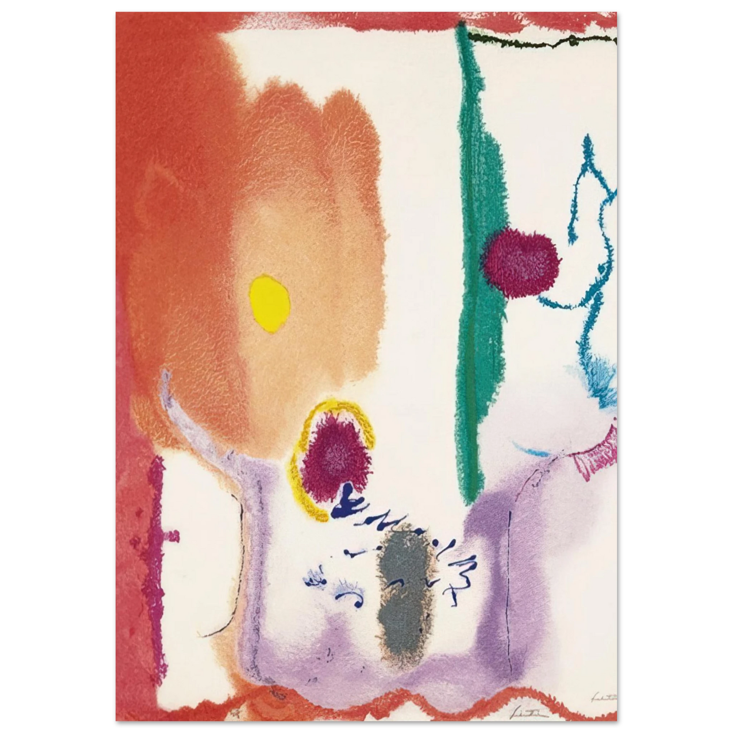 Helen Frankenthaler - Beginnings - 2002 Wall art - 45x60 cm / 18x24 inches - Fine Art Poster - -