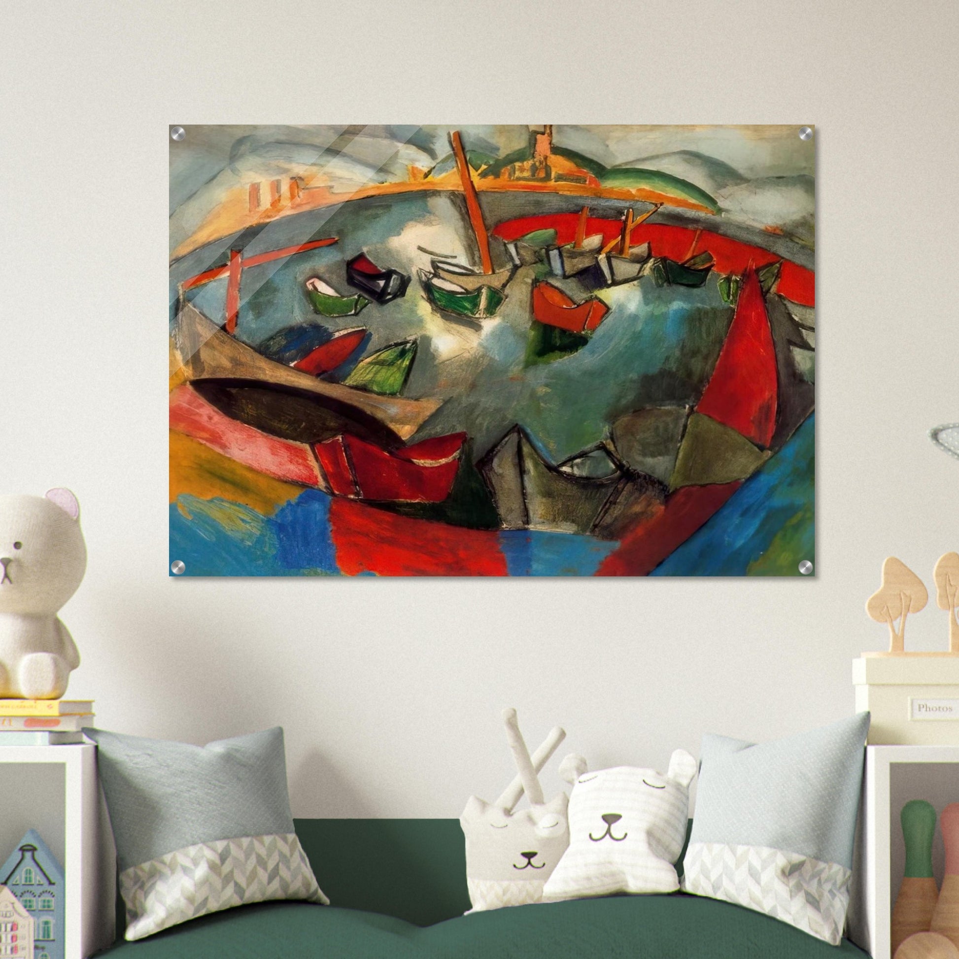 BOATS IN MARSEILLE 1908 - Raoul Dufy Acrylic Print - 70x100 cm / 28x40″ inches | Raoul Dufy Wall Art | Raoul Dufy Prints
