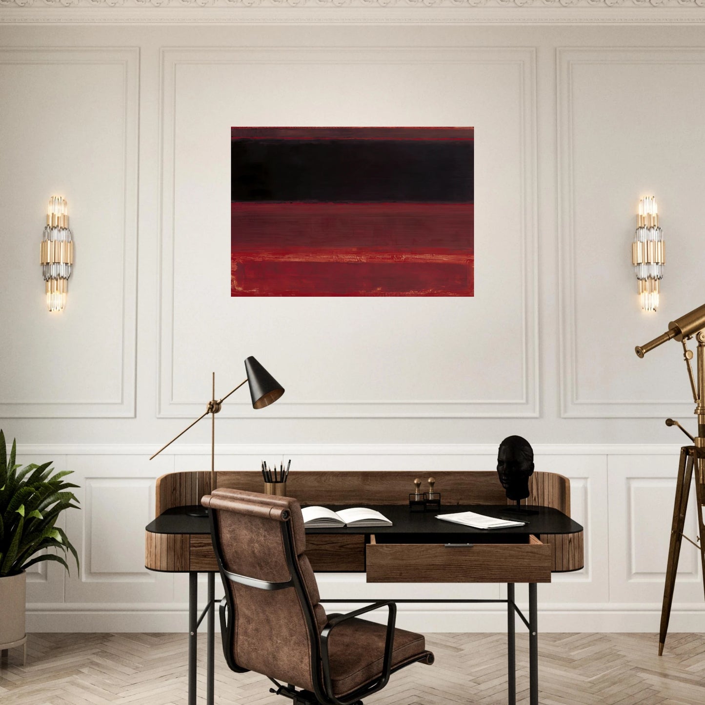 Four Darks in Red - 1958 - Mark Rothko Brushed Aluminum Print - 70x100 cm / 28x40 inches | Mark Rothko Aluminum Print | Mark Rothko Prints