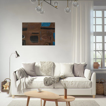 Brown and Black - 1960 - William Scott Brushed Aluminum Print - 70x100 cm / 28x40 inches | William Scott Aluminum Print | William Scott Prints