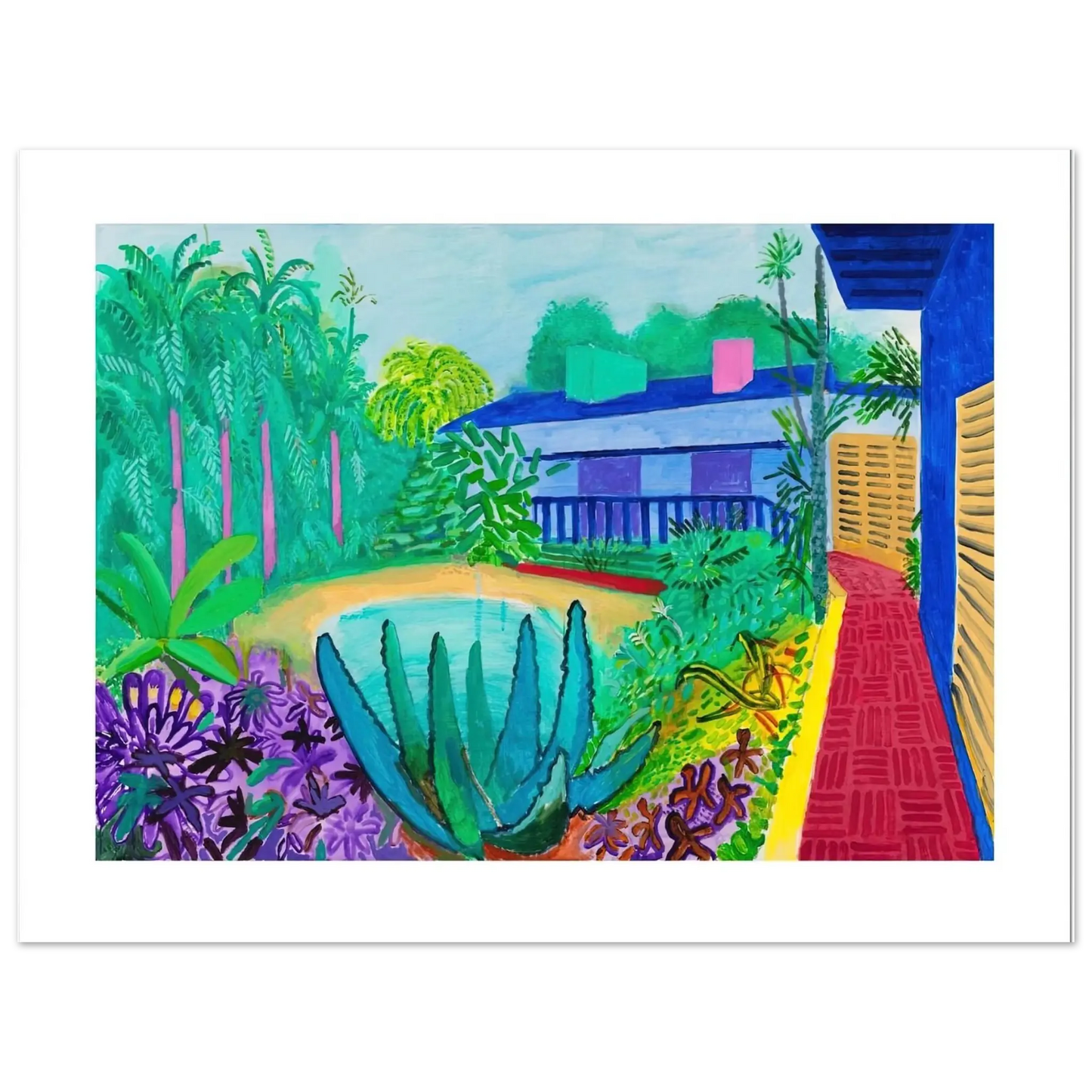 David Hockney - David Hockney Wall art - 45x60 cm / 18x24 Inches - Premium Wooden Framed Poster With Fine Art Paper - Black frame