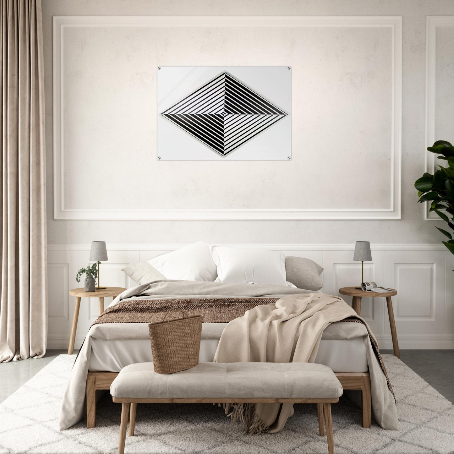 Black and White - 1952 - Carmen Herrera Acrylic Print - 70x100 cm / 28x40″ inches