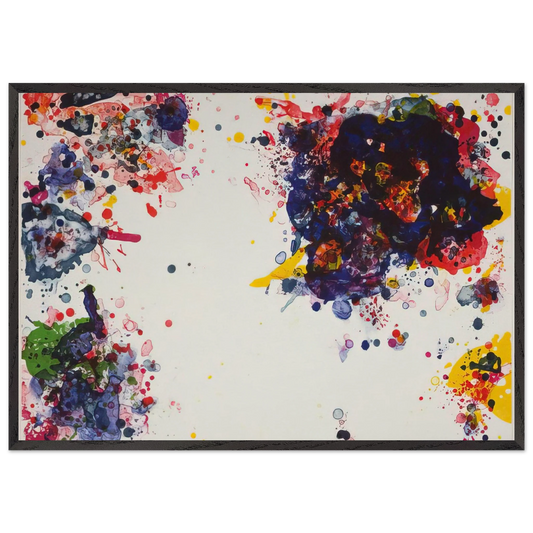 Speck - Sam Francis 70x100 cm / 28x40 inches Framed Art Print – Black Wooden Frame