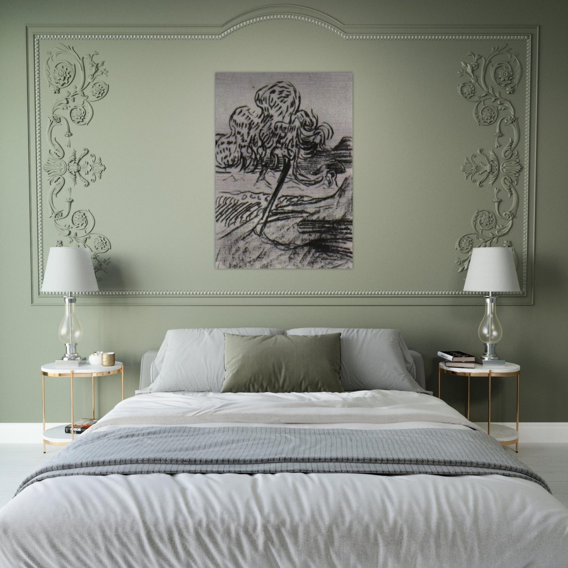 Study of a Fruit Tree - Vincent van Gogh Brushed Aluminum Print - 70x100 cm / 28x40 inches | Vincent van Gogh Aluminum Print | Vincent van Gogh Prints