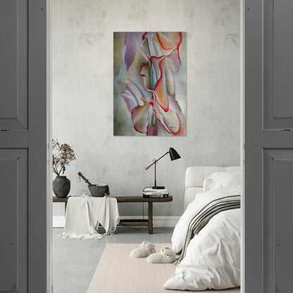 Pink Sweet Peas - Georgia O'Keeffe Brushed Aluminum Print - 70x100 cm / 28x40 inches | Georgia O'Keeffe Aluminum Print | Georgia O'Keeffe Prints