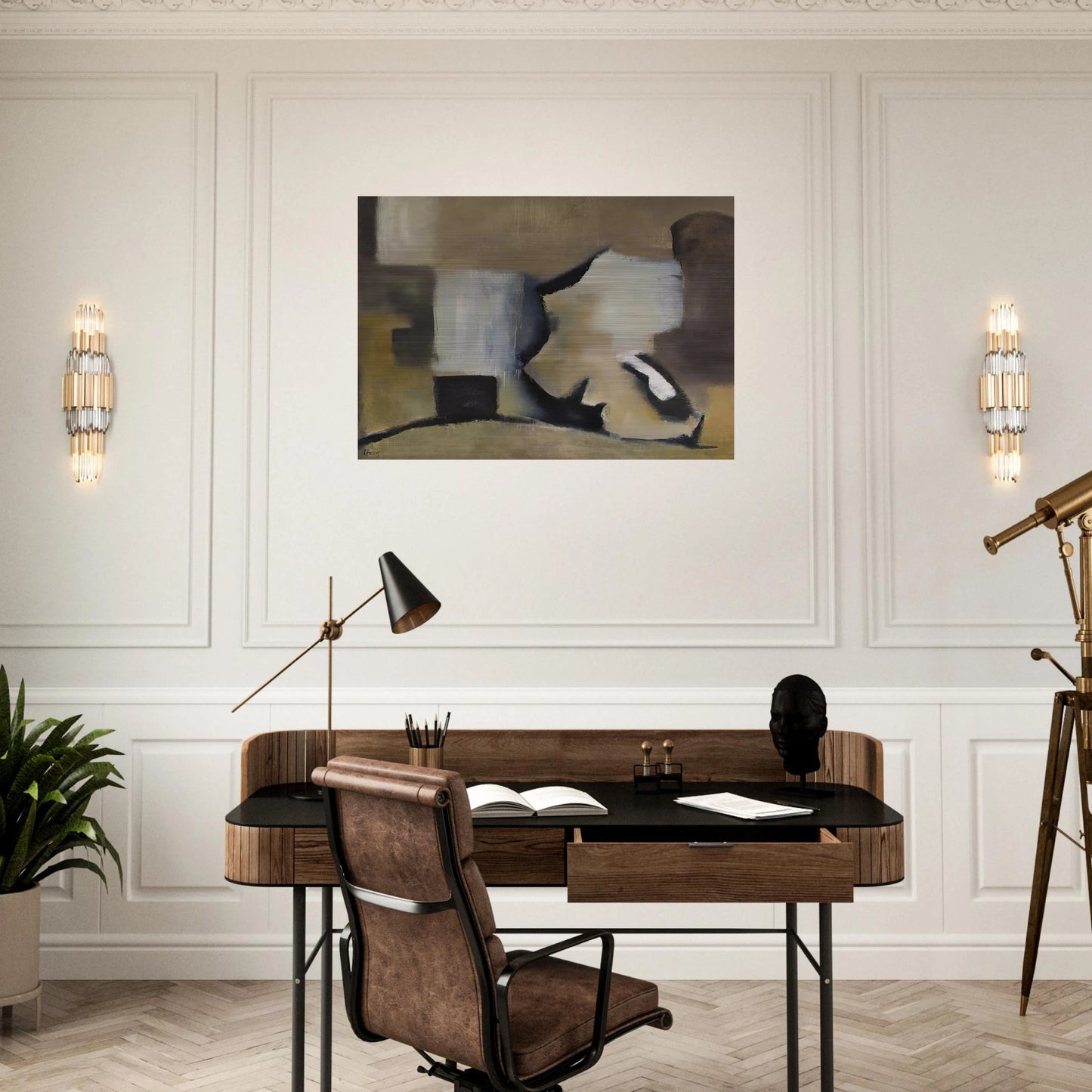 Beyond Emperors - 1952 - Theodoros Stamos Brushed Aluminum Print - 70x100 cm / 28x40 inches | Theodoros Stamos Aluminum Print | Theodoros Stamos Prints