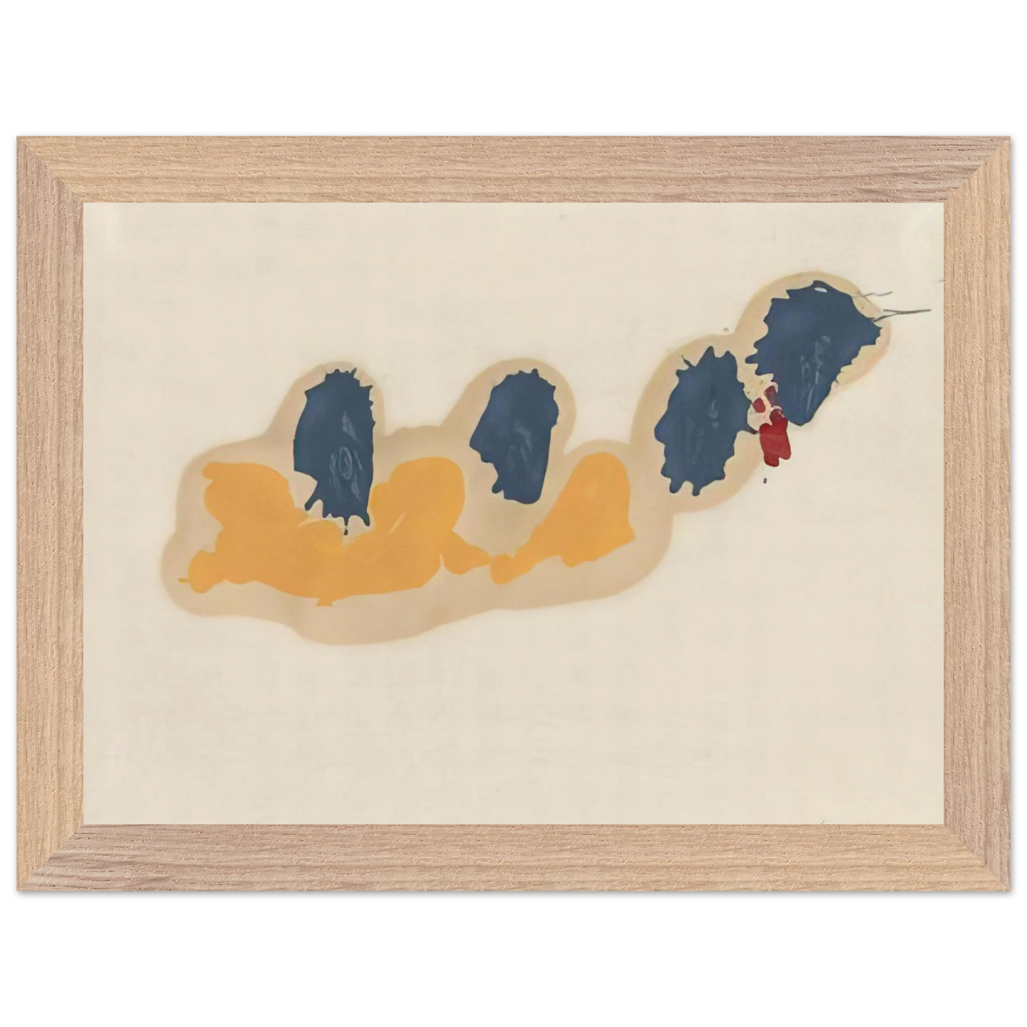 Helen Frankenthaler - April IV - 1960 Wall art - A1 (59.4 x 84.1  cm) - Premium Wooden Framed Poster With Fine Art Paper-canvas - White frame