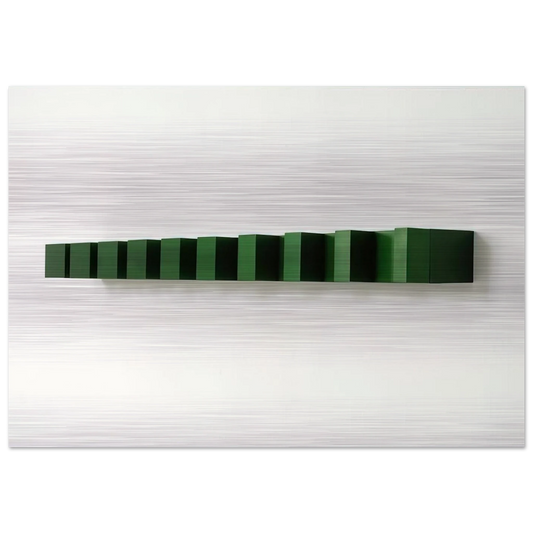 Untitled Bernstein 74-8 - 1974 - Donald Judd Brushed Aluminum Print - 70x100 cm / 28x40 inches | Donald Judd Aluminum Print | Donald Judd Prints